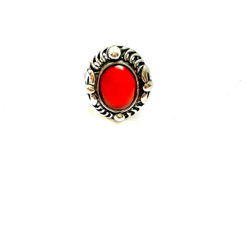Vintage Sterling Silver Stamped 925 Carnelian Ring Size 6.5